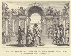 Frontispice van de Eerste Acte van de Opera Armide en Renaud