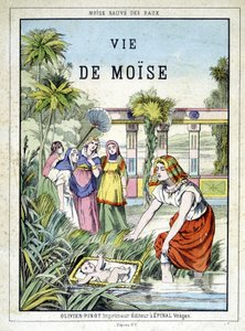Frontispice van het boek "Leven van Mozes", ed. Olivier Pinot, Epinal, eind 19e eeuw