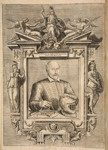 Frontispice, uit Le Diverse Et Artificiose Machine Del Capitano Agostino Ramelli, pub. 1588