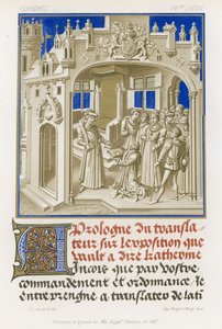 Frontispice in grisaille van een manuscript door French School
