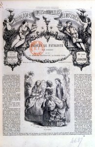 Frontispice van een verzameling romans en verhalen met Jacques le Fataliste door Diderot, gepubliceerd in Parijs in 1849