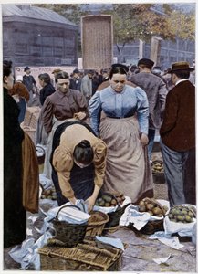 Fruitverkopers rue Rambuteau (Halles)