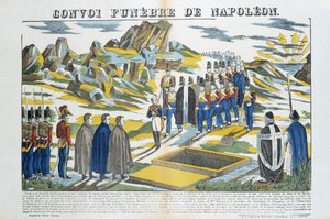 Begrafenisstoet van Napoleon-le-Grand Bonaparte (1769-1821) op het eiland Sint-Helena. Afbeelding van Epinal door French School