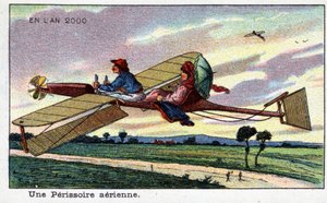 Toekomstige dagen: Een negentiende-eeuwse visie op het jaar 2000 - Serie "In het jaar 2000": een geventileerde perisserie - Chromolithografie door Villemard