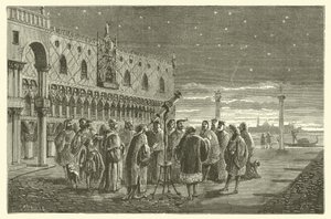 Galileo toont de satellieten van Jupiter aan de senatoren van Venetië