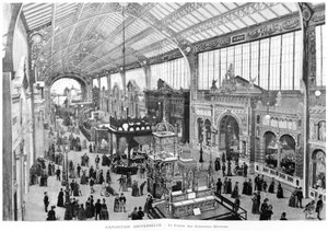 Galerij van de Verschillende Industrieën, Wereldtentoonstelling, Parijs, 1889 door French School