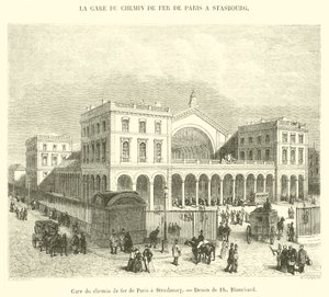 Station van de spoorlijn van Parijs naar Straatsburg