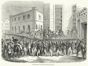 Verzameling van het Duitse parlement in Frankfurt door French School