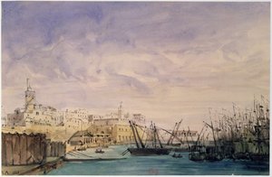 Algemeen uitzicht op Algiers, 1845 door French School