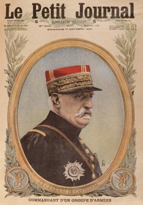 Generaal de Castelnau, voorpagina illustratie uit Le Petit Journal, supplement illustre, 17 oktober 1915 door French School