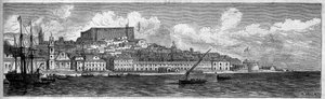 Algemeen uitzicht op de stad Reggio Calabria, Italië door French School
