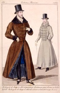 Heren winterjassen, uit Costumes Parisiens 1779 door French School