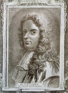 Giovanni Domenico Cassini (1625-1712), illustratie uit Histoire des Mathématiciens door Alexandre Saverien (1720-1805), gepubliceerd in Parijs 1766