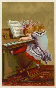 Meisje dat piano speelt