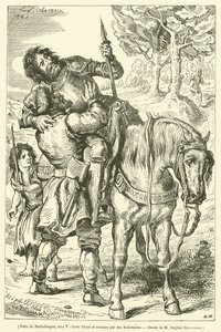 Goetz de Berlichingen, acte V, Goetz gewond en geholpen door Bohemiens door French School