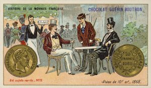 Gouden 10 franc stuk door French School