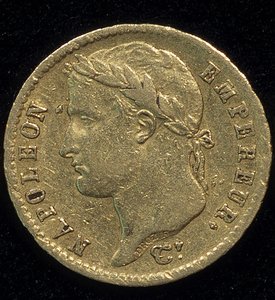 Gouden munt van 20 francs (Napoleon) uit 1813