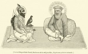 Govind Sing en Baba-Nanek, oprichters van de Sikh-religie