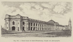 Grote bazaar van Sint-Petersburg door French School