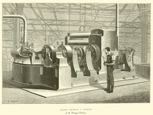 Grote lichtmachine van M Thomas Edison door French School