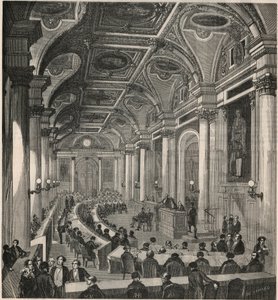Grote vergaderzaal van de Raad van State in Parijs - Gravure in 