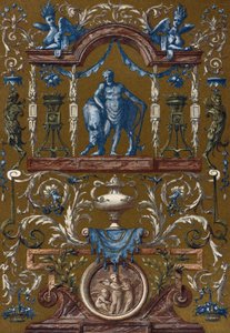 Grillige figuren, door Jean Berain de Oudere, gravure uit Dictionnaire de l