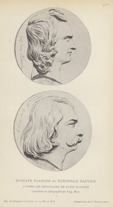 Gustave Planche en Theophile Gautier (litho) door French School