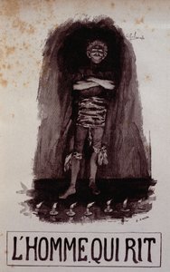Gwynplaine, omslag van “The Man Who Laughs” door French School