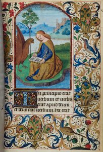 H/L-3-3 fol. 14r Sint Johannes de Evangelist, uit Getijdenboek, Gebruik van Parijs, midden 15e eeuw