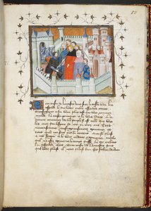 Richard II en Bolingbroke bij Flint Castle, c.1401-05 door French School
