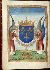 Harley 4939 f. 6v, Wapenpagina uit Histoire des guerres des romains, door Appian, c.1515-17 door French School