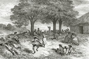 Oogst van Coca, Peru, illustratie uit Le Tour du Monde magazine, 1877 door French School