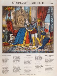 Henri IV (1553-1610), koning van Frankrijk en zijn minnares Gabrielle d