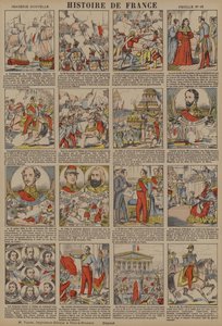 Geschiedenis van Frankrijk vanaf de toetreding van Louis-Philippe tot de Revolutie van 1848 (kleurenlitho) door French School