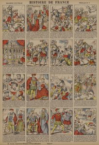 Geschiedenis van Frankrijk vanaf de dood van Karel VIII tot het bloedbad op St Bartolomeusdag (kleurenlitho) door French School
