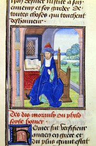 Homerus, uit Histoire des Philosophes, eind 15e eeuw