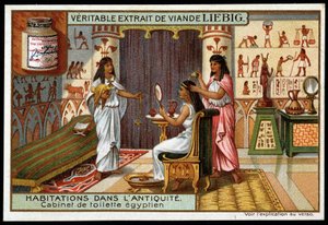 Huizen in de oudheid: Egyptische badkamer door French School