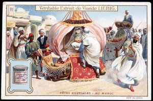 Huwelijksreis in Marokko - chromo. Liebig, ca. 1895 door French School
