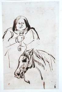 Honoré de Balzac (1799-1850) en zijn paard