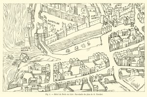 Hotel de Nesle in 1550, Fac-simile van het plan van O Truchet door French School