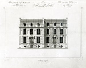 Hotels Prives, 10 & 12 Rue Balzac, Parijs, uit Architecture Privee au C19th door French School