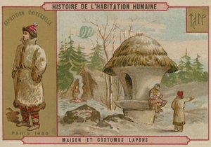 Huis en kostuums van Lapland door French School