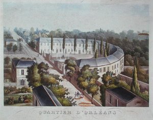 Woningbouwproject (voltooid) in de Quartier Orleans, rue Halle, ca. 1840-50 door French School