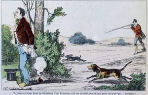 Jachtongeluk - Beeld van Epinal: "De Jacht", n.d., ca. 1900