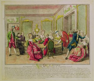 Hypnosesessie met Franz Anton Mesmer (1734-1815), 1784 door French School