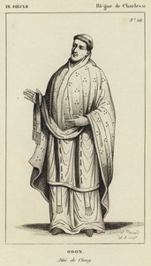 IX Eeuw, Regering van Karel II, Odon, Abt van Cluny door French School