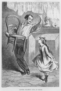 Illustratie voor De Assommoir, een realistische roman, door Emile Zola (gravure) door French School