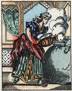 Illustratie voor de verhalen van Duizend-en-een-nacht. Ali-Baba. Houtsnede van Imaging Pellerin - Epinal, sd. Eind 19e eeuw.