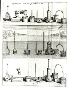 Illustratie uit Traite de la Pesanteur de lAir door Blaise Pascal, na 1663 door French School