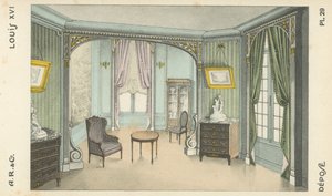Illustratie uit interieurontwerpproductcatalogus van A R & Cie, Frankrijk door French School